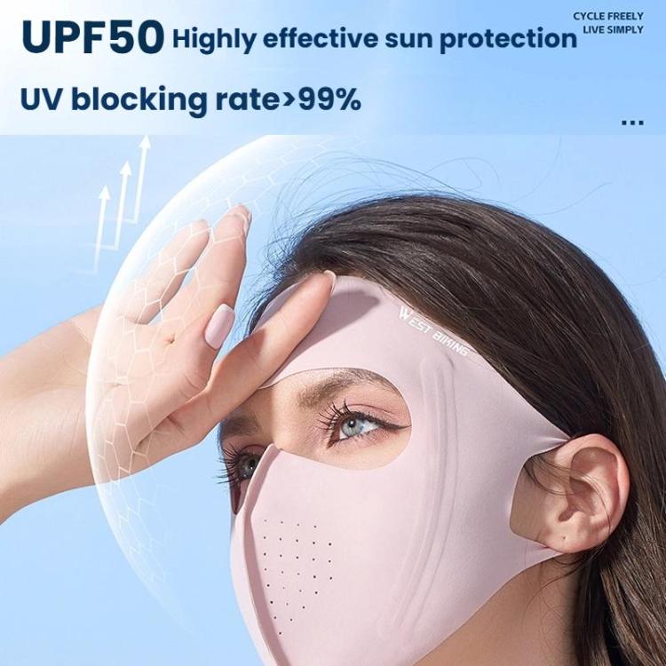 WEST BIKING Sports Cycling Face Mask Ice Silk Breathable Sun Protection Mask, Size: One Size(Gray) - British D'sire