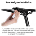 WEST BIKING YP0714043 Bicycle Front And Rear Fenders MTB Mountain Bike Fork Mudguard(Black) - British D'sire