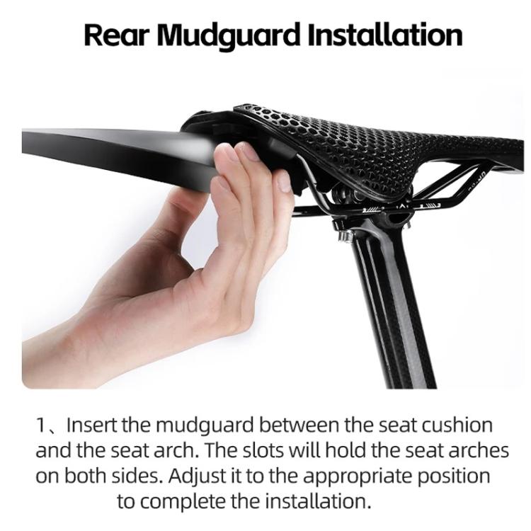 WEST BIKING YP0714043 Bicycle Front And Rear Fenders MTB Mountain Bike Fork Mudguard(Black) - British D'sire
