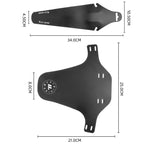 WEST BIKING YP0714043 Bicycle Front And Rear Fenders MTB Mountain Bike Fork Mudguard(Black) - British D'sire