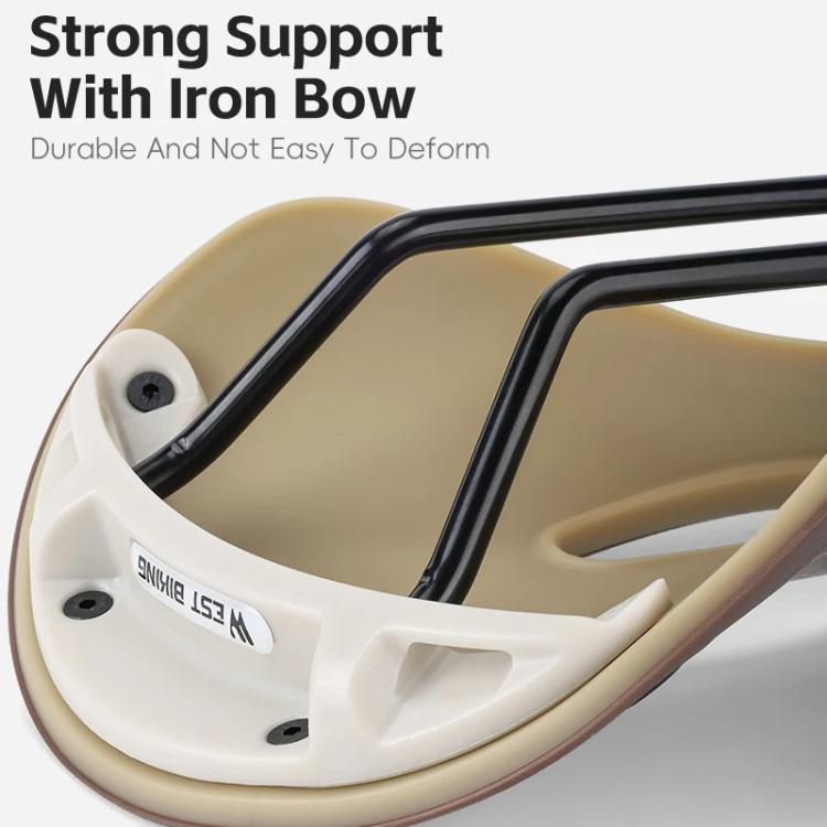 WEST BIKING YP0801257 Hollow Out Bicycle Saddle Cycling Gear(Brown) - British D'sire