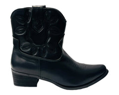 Western Cowboy Embroidered Ankle Boots - Boots - British D'sire