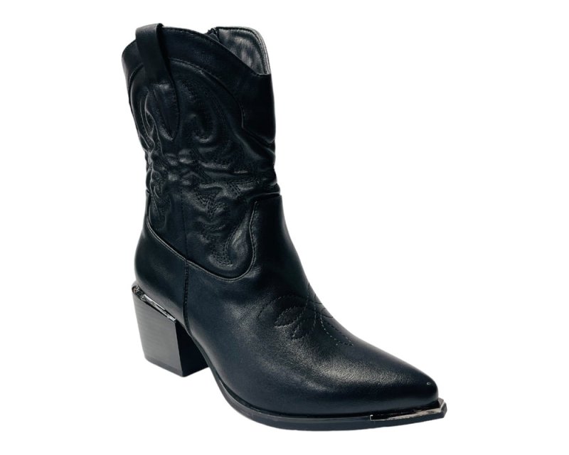 Western Cowboy Embroidered Ankle Boots Secondary image