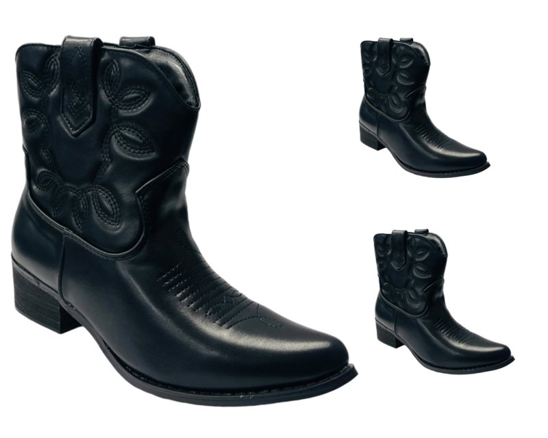 Western Cowboy Embroidered Ankle Boots - Boots - British D'sire