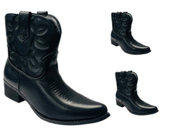 Western Cowboy Embroidered Ankle Boots - Boots - British D'sire