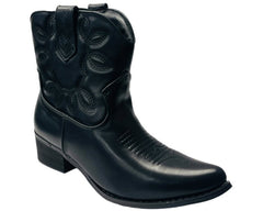 Western Cowboy Embroidered Ankle Boots - Boots - British D'sire