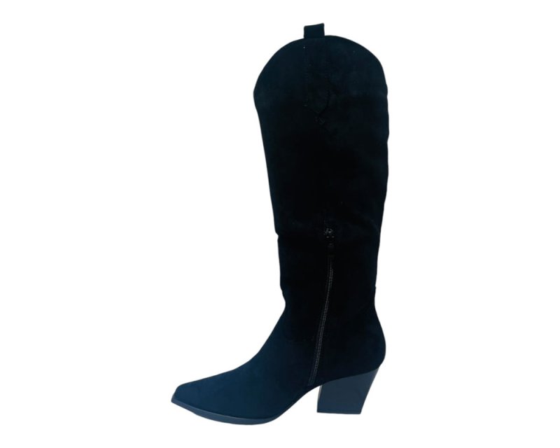Western Cowboy Faux Suede Knee High Boots - Boots - British D'sire
