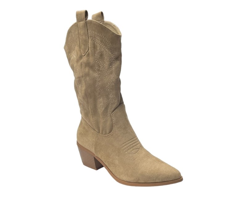 Western Embroidered Cowboy Calf Length Boots - Boots - British D'sire