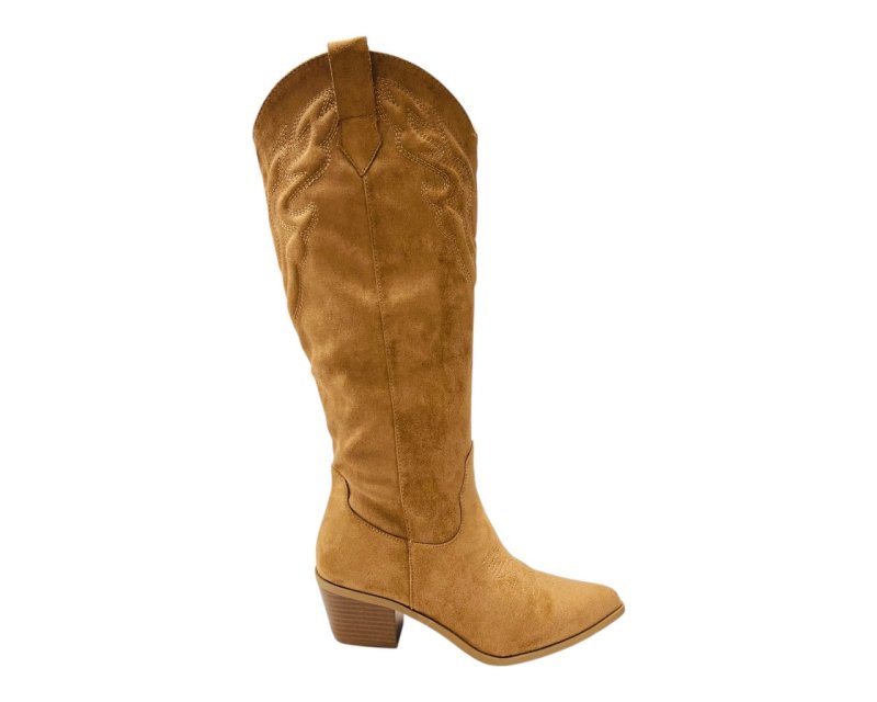 Western Embroidered Knee High Cowboy Boots - Boots - British D'sire