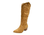 Western Embroidered Knee High Cowboy Boots - Boots - British D'sire