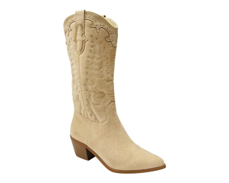 Western Embroidered Mid Calf Cowboy Boots Secondary image