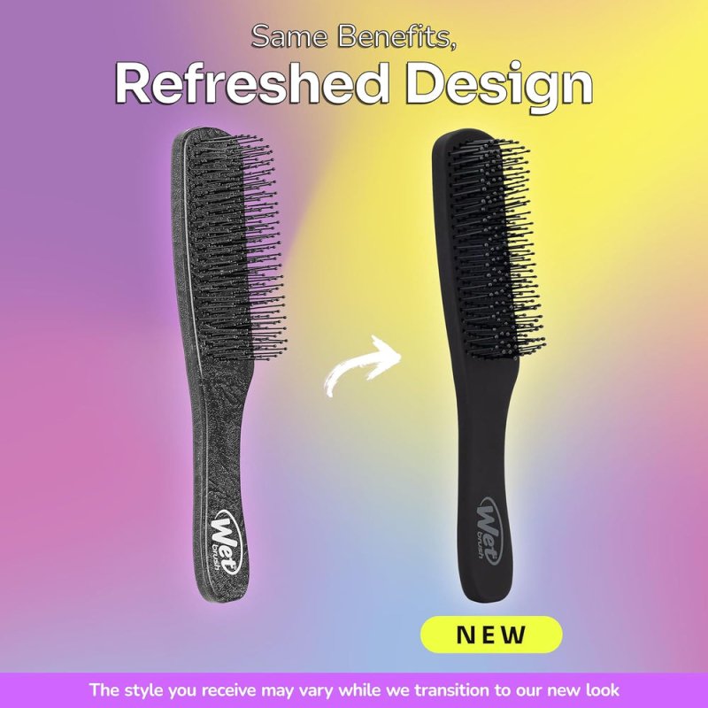 Wet Brush Men's Detangler Black Leather Hair Brush - Hair Brush - British D'sire