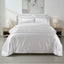Shimmer Duvet Cover Set Luxury Bedding with Elegant Metallic Finish - King - White