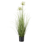 White Agapanthus Plant In Pot Artificial Flower Stem - Artificial Plants & Trees - British D'sire