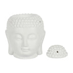 White Buddha Head Oil Burner - British D'sire