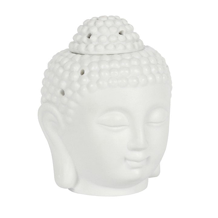 White Buddha Head Oil Burner - British D'sire