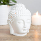 White Buddha Head Oil Burner - British D'sire