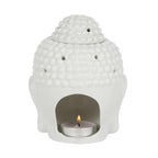 White Buddha Head Oil Burner - British D'sire