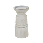 White Carved Candle Holder Decorative Home Accessory - Candle Holder - British D'sire