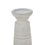 White Carved Candle Holder Decorative Home Accessory - Candle Holder - British D'sire