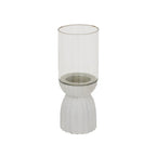 White Carved Hurricane Lantern Decorative Home Lantern - Lanterns - British D'sire