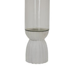 White Carved Hurricane Lantern Decorative Home Lantern - Lanterns - British D'sire