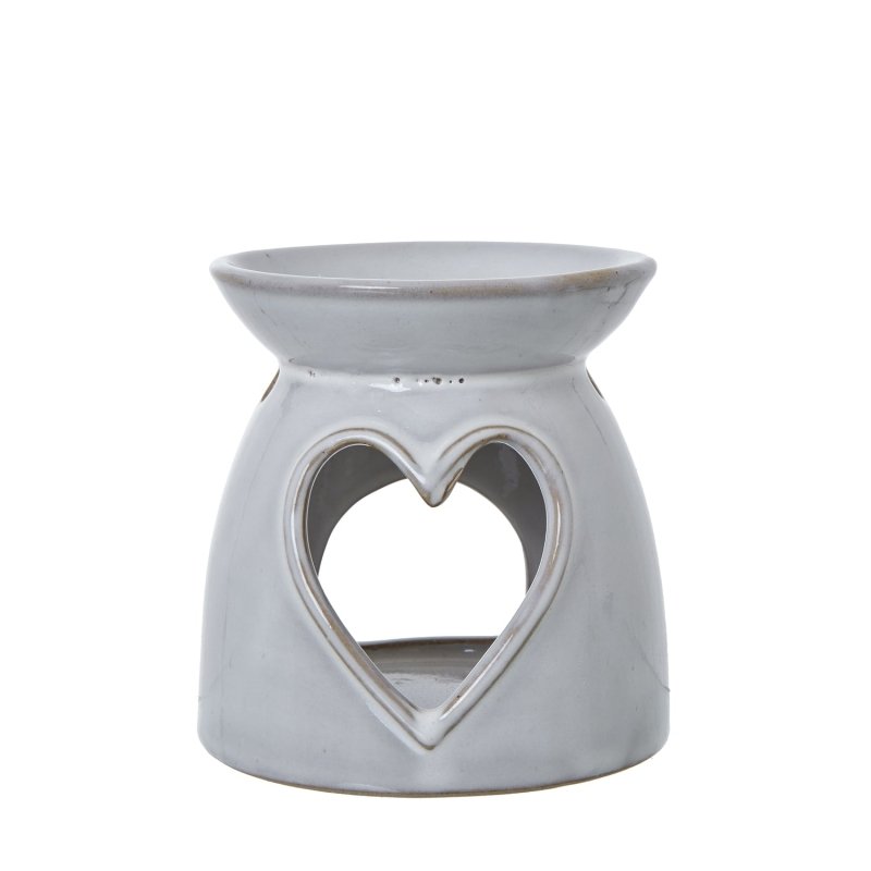 White Ceramic Heart Cut-Out Wax Melt Tealight Holder - Candle Holders - British D'sire