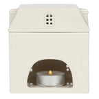 White Ceramic House Oil Burner - Cool Designs Oil Burners - British D'sire