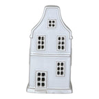 White Ceramic House Ornament with LED (14.5cm) - Home Decor - British D'sire