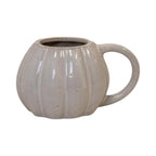 White Ceramic Pumpkin Mug - Coffe Mug - British D'sire