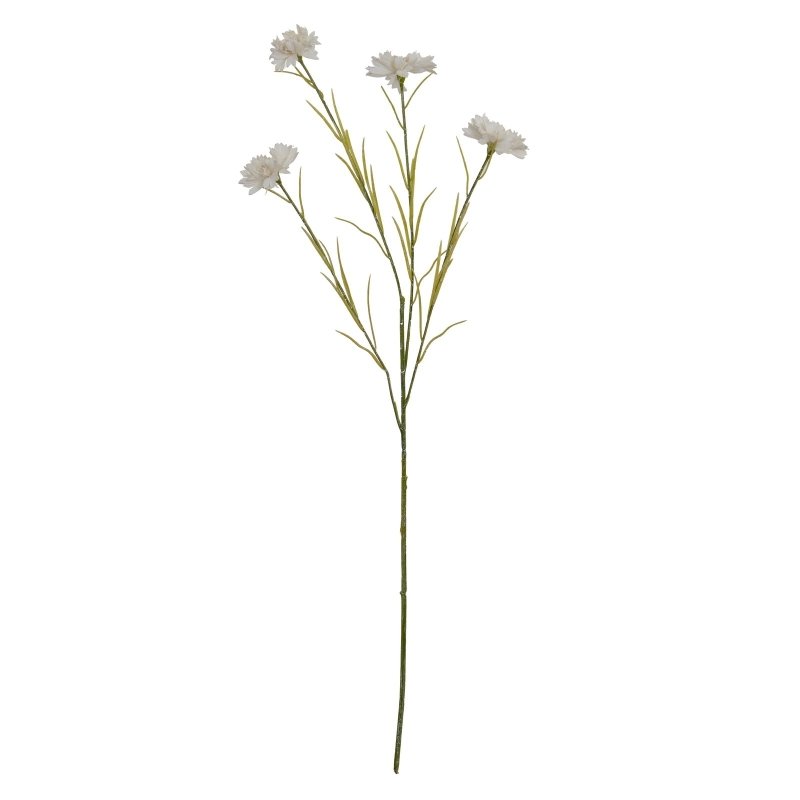 White Cornflower Stem Artificial Flower Stem - Artificial Plants & Trees - British D'sire
