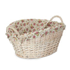 White Finish Lined Wash Basket - Laundry Baskets - British D'sire