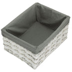 White Grey LinedScandi Storage Basket With Grey Lining - Storage Baskets - British D'sire