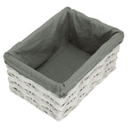 White Grey LinedScandi Storage Basket With Grey Lining - Storage Baskets - British D'sire
