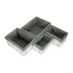 White Grey LinedScandi Storage Basket With Grey Lining - Storage Baskets - British D'sire