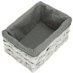 White Grey LinedScandi Storage Basket With Grey Lining - Storage Baskets - British D'sire