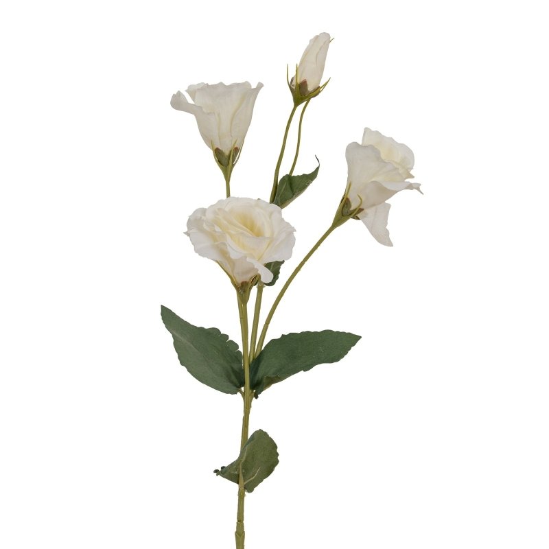 White Lisianthus Spray Artificial Flower Stem - Artificial Plants & Trees - British D'sire