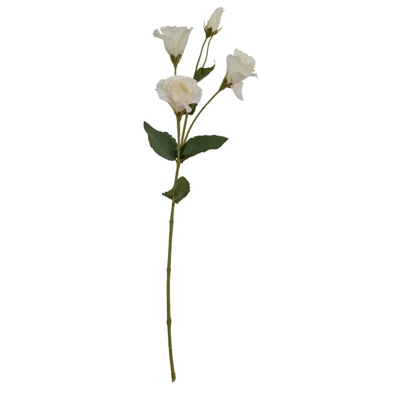 White Lisianthus Spray Artificial Flower Stem - Artificial Plants & Trees - British D'sire Main image