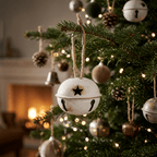 White Metal Nordic Bell Decoration Christmas Decoration - Christmas Decor - British D'sire