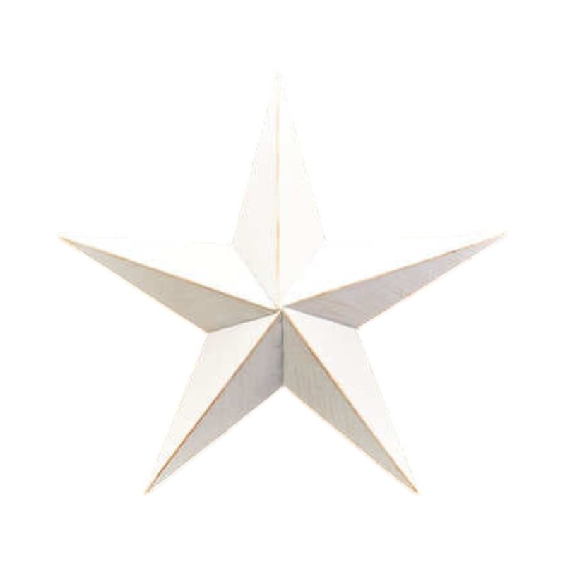 White Metal Star Christmas Decoration 37cm - Christmas Decor - British D'sire