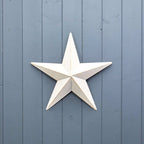 White Metal Star Christmas Decoration 37cm - Christmas Decor - British D'sire