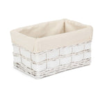 White Scandi Storage Basket With White Lining - Storage Baskets - British D'sire