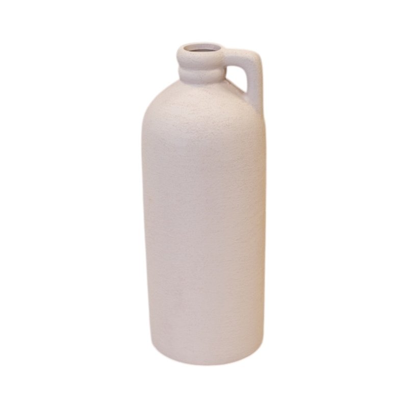White Tall Textured Jug 9.5cm x 9.5cm x 24.3cm - Jugs - British D'sire Main image