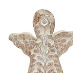 White Wash Collection Patterned Large Angel Decoration - Christmas Decor - British D'sire