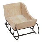 White Wash Collection Wooden Decorative Sleigh - Christmas Decor - British D'sire