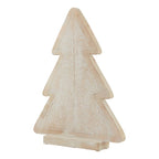 White Wash Collection Wooden Large Patterned Decorative Tree - Christmas Decor - British D'sire