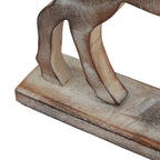 White Wash Collection Wooden Reindeer Decoration - Christmas Decor - British D'sire
