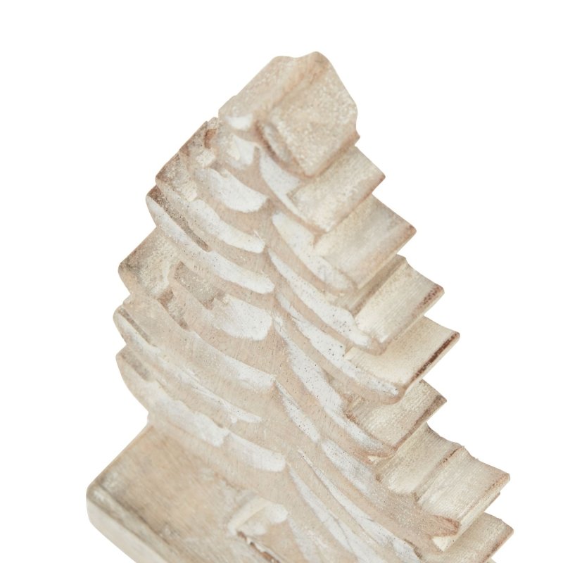 White Wash Collection Wooden Tiered Tree Decoration - Christmas Decor - British D'sire