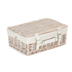 White Wash Empty Picnic Basket - Empty Picnic Baskets - British D'sire