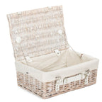 White Wash Empty Picnic Basket - Empty Picnic Baskets - British D'sire